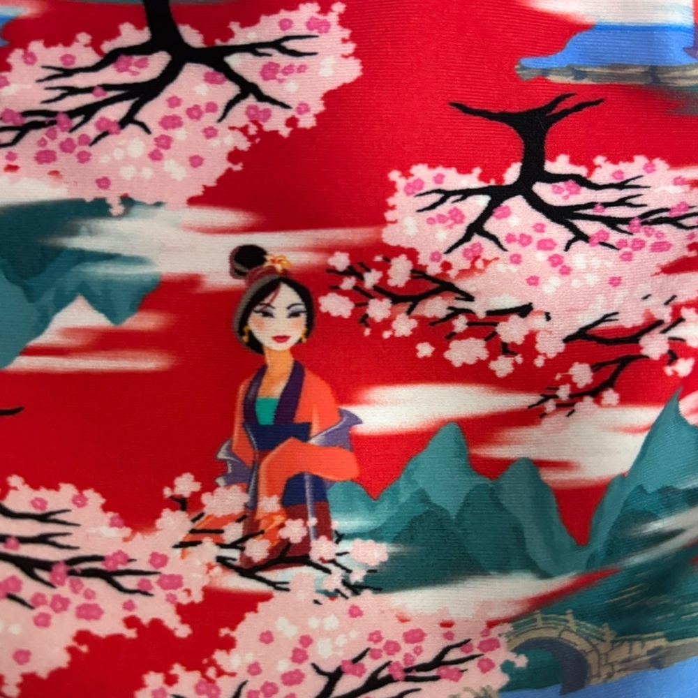 Hot topic Disney Mulan retro two piece swimsuit - Picture 2 of 9